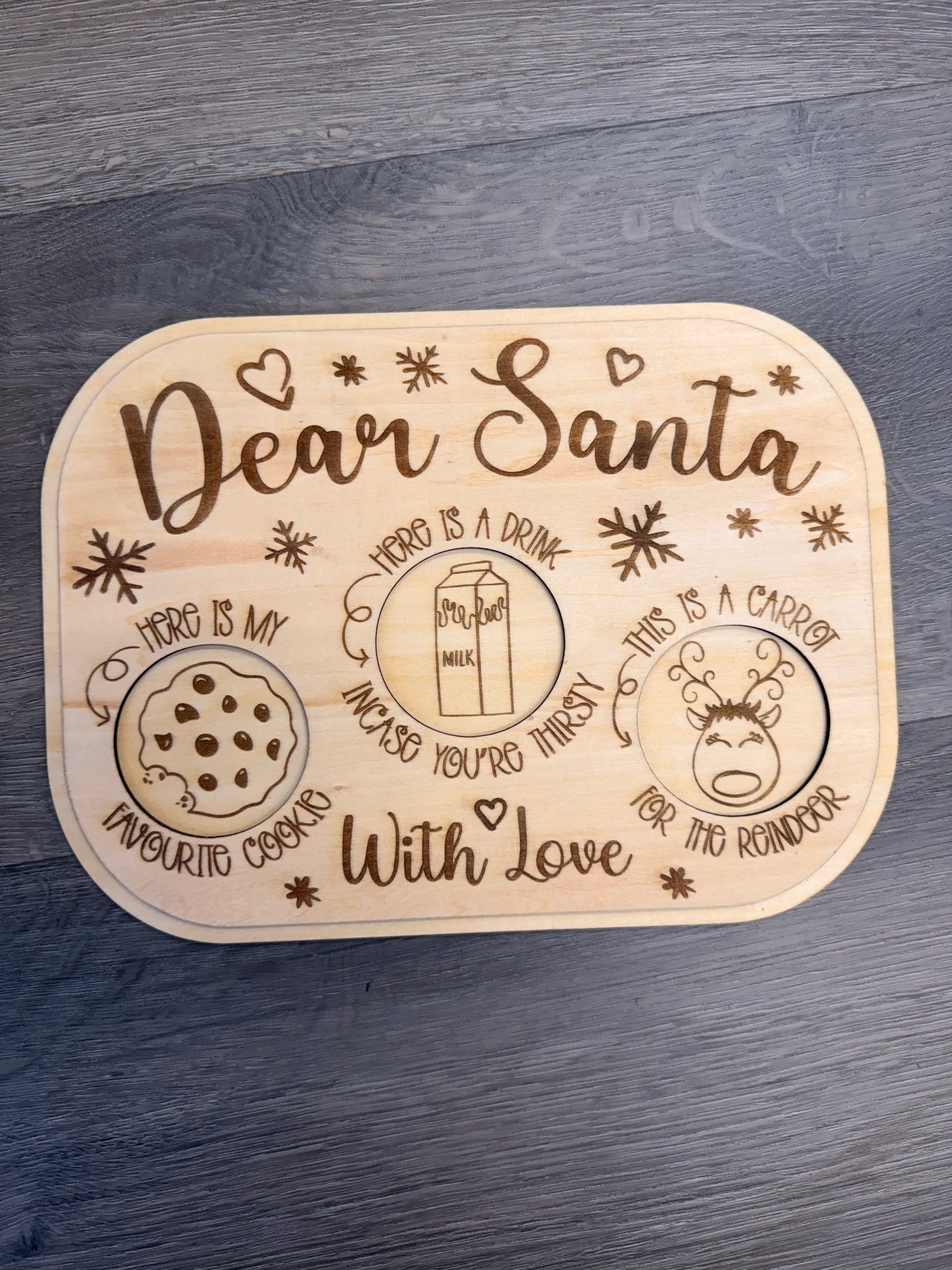 Santa Board(Milk, Cookies, Snack)